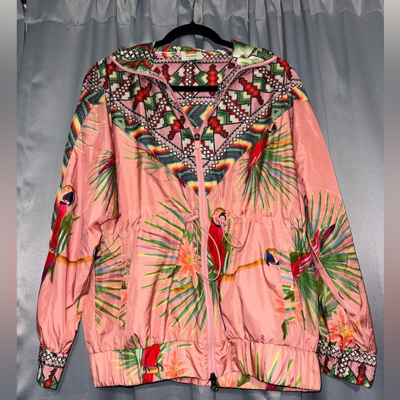 FARM Rio Pink Tropical Bomber Jacket - Picture 2 of 7
